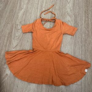 Well Dressed Wolf Orange Halter-Tie Twirl Dress